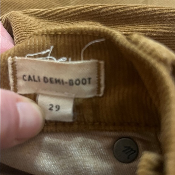 Madewell Tan Cali Demi-Boot Corduroy Pants Size 29 - Picture 7 of 10